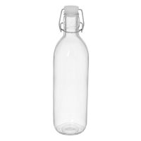 Стъклена бутилка Liberta, Херметическа капачка, 1 литър, 8 х 31 см, снимка 1 - Буркани, бутилки и капачки - 45698431
