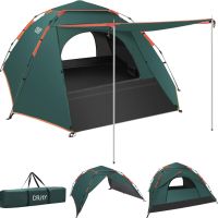 Палатка за къмпинг Cflity, за 3 човека, Автоматична,трипластова,зелена, снимка 1 - Палатки - 45784286