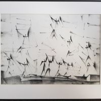 ВАСИЛ ИВАНОВ 1909-1975 Ангели -летящи хора творба от 1970те години, снимка 1 - Картини - 45886704