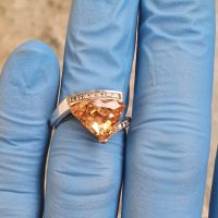 Красив сребърен пръстен с Циркони, снимка 7 - Пръстени - 45300606