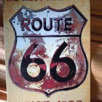 The Most Authentic ROUTE 66 Since 1926-метална табела(плакет), снимка 2 - Аксесоари и консумативи - 45803853