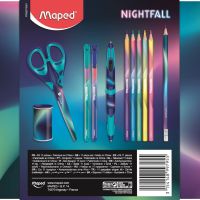 Комплект Maped Nightfall, 11 части, снимка 8 - Ученически пособия, канцеларски материали - 45168698