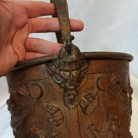 Антикварна немска медна  кофа 1886 година-GWV Germany, късен 19 ти век , снимка 2 - Антикварни и старинни предмети - 45160275