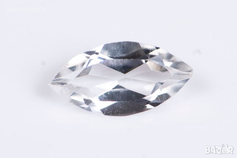 Бял топаз 0.56ct 8x4mm маркиз шлифовка #6, снимка 1