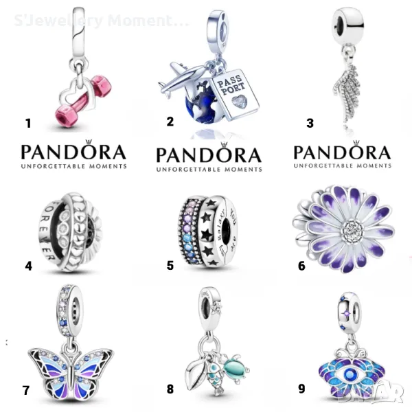 Сребърни талисмани за гривни Пандора PANDORA 925., снимка 1