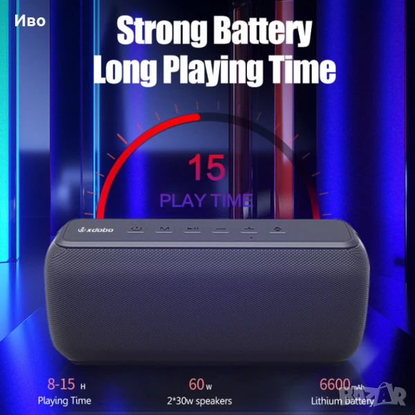 Нова мощна 60 вата Bluetooth колона с качествен звук Xdobo X8, снимка 1