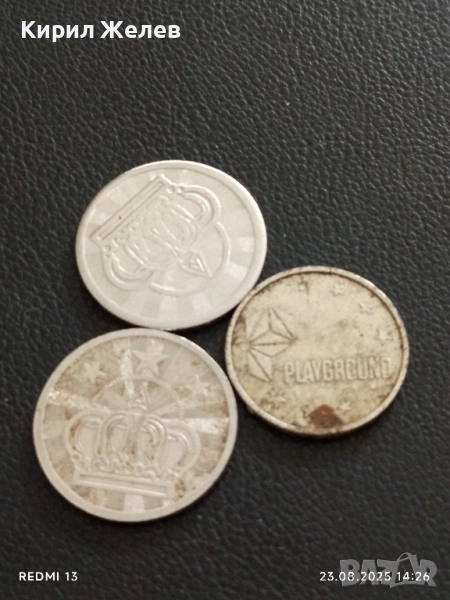 Три жетона токен за игрално казино PLAYGROUND редки за КОЛЕКЦИЯ ДЕКОРАЦИЯ 39800, снимка 1
