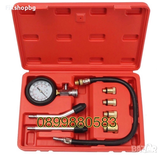 Компресомер за измерване компресия на бензинов двигател 8части, снимка 1