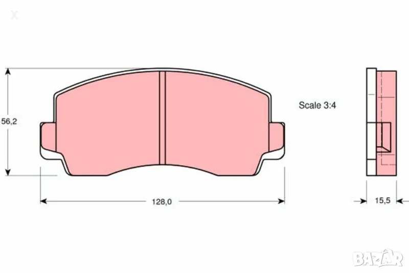 SIMER 265 Накладки предни MITSUBISHI Pajero, Sapporo, L200 / TOYOTA Celica, Cressida / 1974-1991 / , снимка 1