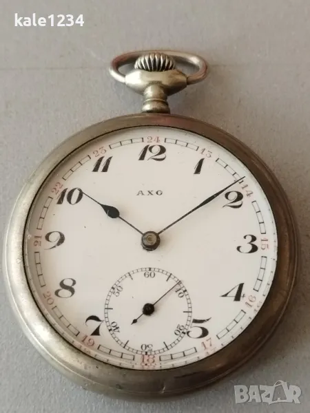 Джобен часовник AXO. Швейцарски. Swiss made. Vintage pocket watch. Механичен , снимка 1