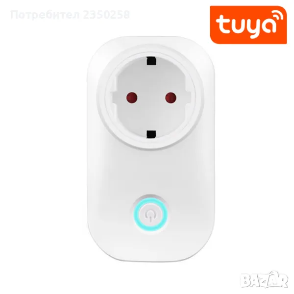 Умен Смарт Контакт WiFi контакт Tuya 16A Smart Life, снимка 1