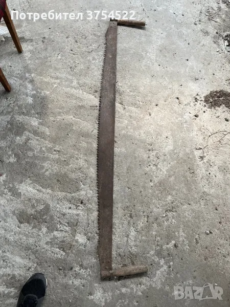 Mасивна стара стоманизирана джага, инструмент, бичкия, трион, снимка 1