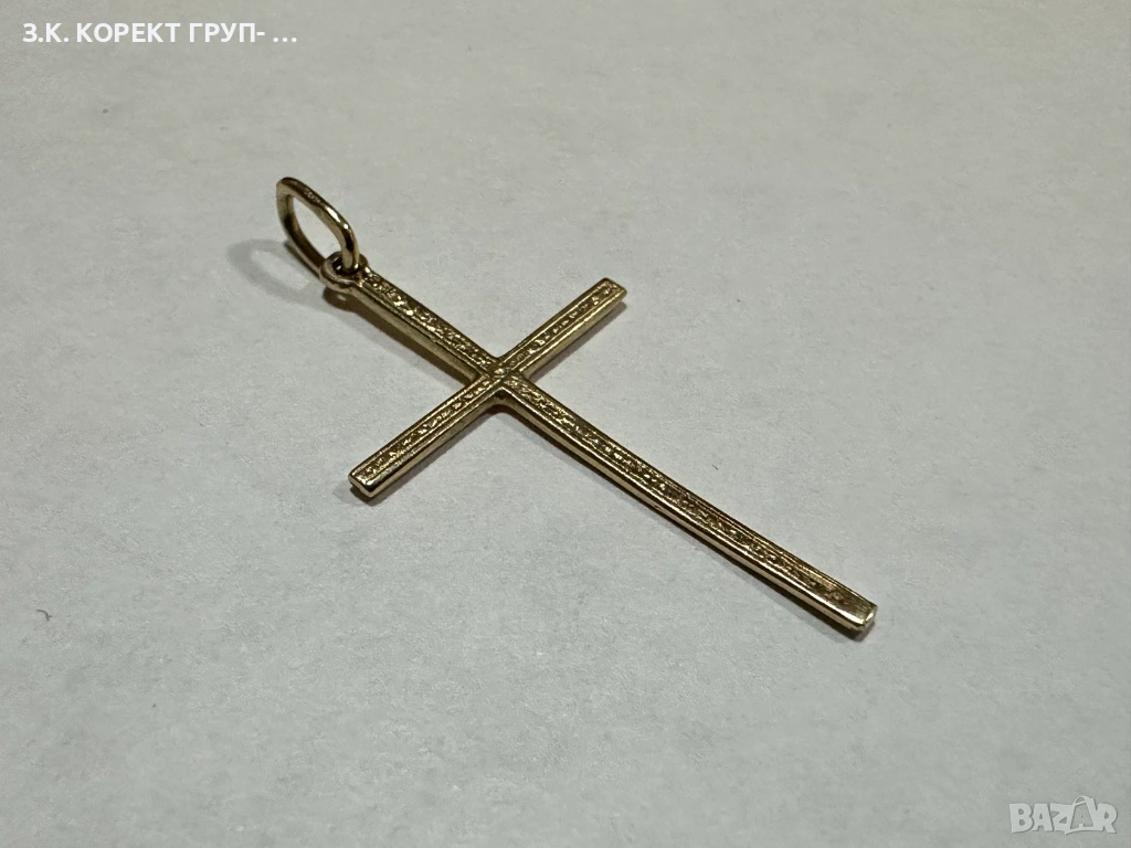 Златен кръст 14к, 0,92гр , снимка 1