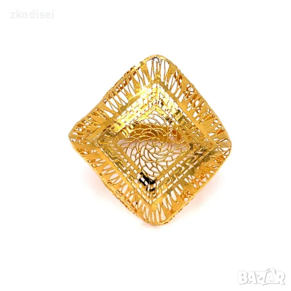 Златен дамски пръстен 2,62гр. размер:55 14кр. проба:585 модел:31039-1, снимка 1