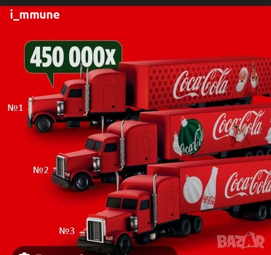 Разменям коледно камионче на Coca-Cola, снимка 1