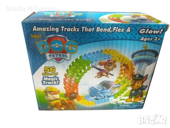 Меджик Трак писта с кола и кученце, 56 части, снимка 1
