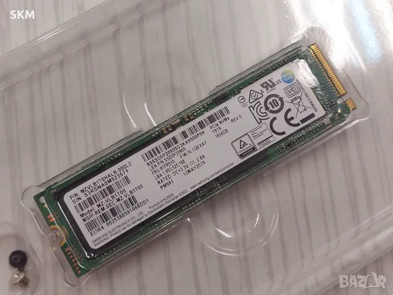 SSD Samsung 1TB MZ-VLB1T00 PCI 3.0 x4 NVMe M.2 2280 Solid State Drive самсунг ссдпамет хард, снимка 1