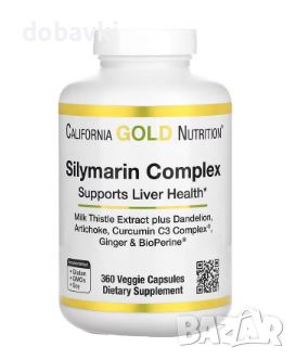 California Gold Nutrition, Silymarin Complex, Milk Thistle Extract Plus Dandelion, Artichoke 360 cap, снимка 1