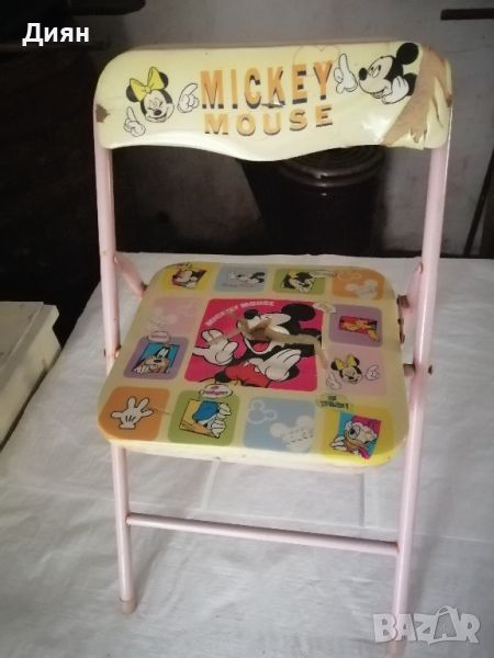 Детско Метално сгъваемо столче Мики Маус , снимка 1