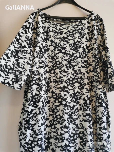 СТРАХОТНА ЕФЕКТНА И ЕЛЕГАНТНА РОКЛЯ 3XL-4XL, снимка 1