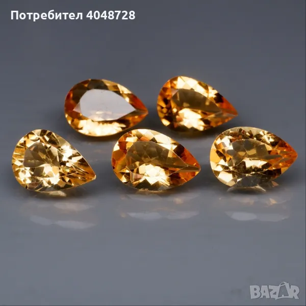 5бр. Естествен Цитрин - 9.15ct. - Бразилия, снимка 1