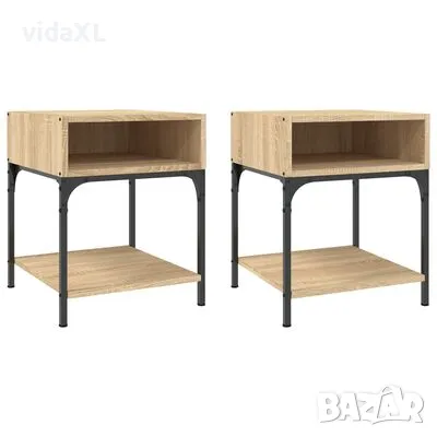 vidaXL Нощни масички, 2 бр, сонома дъб, 40x41x50 см, инженерно дърво(SKU:825876), снимка 1