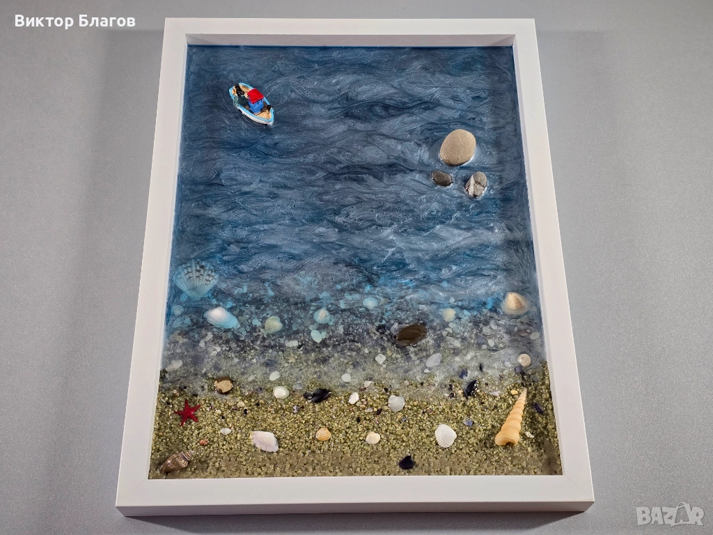 3D картина с море от епоксидна смола, снимка 1