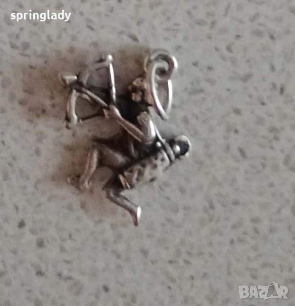 Сребърна висулка зодия стрелец, снимка 1