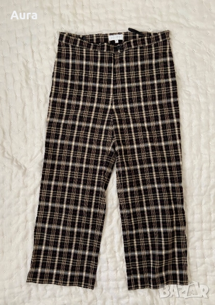 Vintage High Waisted Plaid Capri Pants, снимка 1