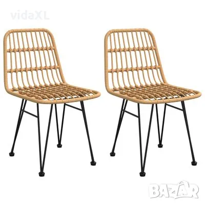 vidaXL Градински столове, 2 бр, 48x62x84 см, PE ратан (SKU:319428), снимка 1