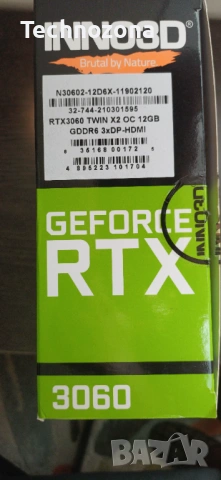 RTX 3060 12GB Inno3D NVIDIA GeForce | RTX3060 | 3060 12 GB | Видео карта, снимка 5 - Видеокарти - 53257812