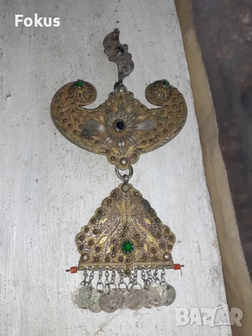 Възрожденски сребърен накит сачан филигран живачна позлата, снимка 4 - Антикварни и старинни предмети - 51205572