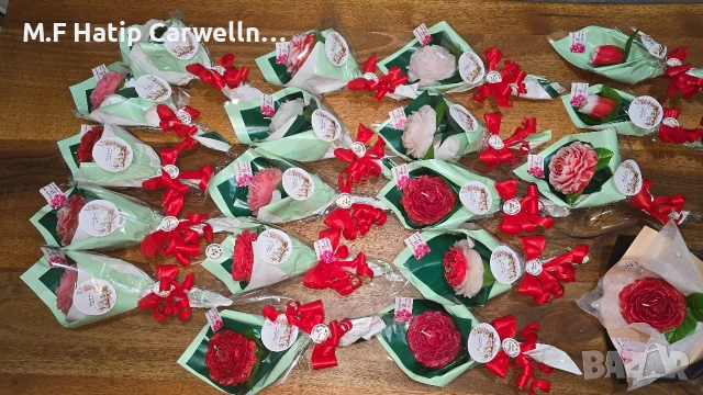 ръчно изработени сапунени рози🌹🌹🌹🎀, снимка 4 - Декорация за дома - 53422728