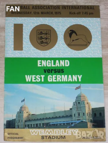 Англия - ФРГ /Германия/ футболна програма с Франц Бекенбауер, Берти Фогтс, Сеп Майер, Кевин Кийгън