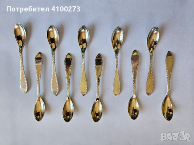 Сребърни лъжички за кафе 10 бр - .835 сребро