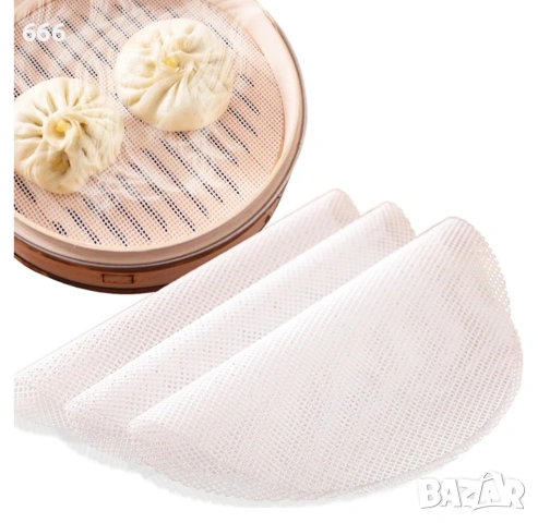 Пакет от 24 бр силиконови подложки за готвене на пара 23 см