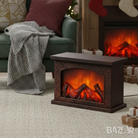 Декоративна LED камина с изкуствен пламък и звук – уют без риск и без отопление, снимка 5 - Други стоки за дома - 51975877