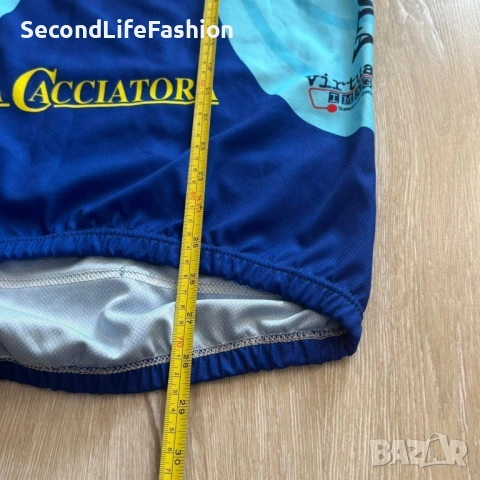 Винтидж колоездачна фланелка Vini Caldirola Cidermec Nalini, мъжка Вело тениска размер L, снимка 5 - Спортни дрехи, екипи - 53278575