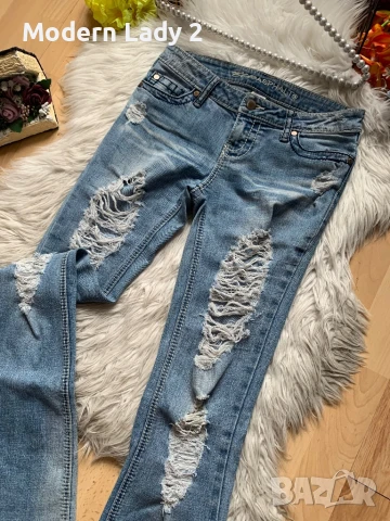 Накъсани дънки чарлстон, снимка 2 - Дънки - 50899039