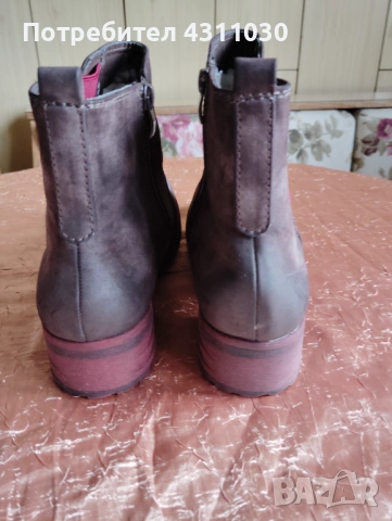 Дамски боти Rieker номер 42 кафяви, снимка 4 - Дамски ботуши - 53427601