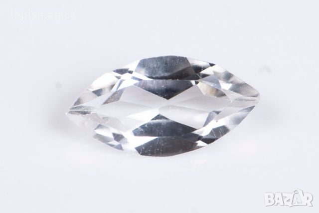 Бял топаз 0.56ct 8x4mm маркиз шлифовка #6, снимка 1 - Други - 46313573