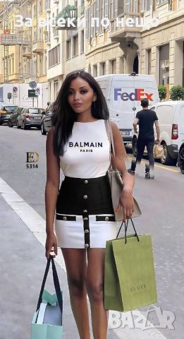 Дамски комплект Balmain - 2 налични цвята Код D466, снимка 3 - Комплекти - 46678223