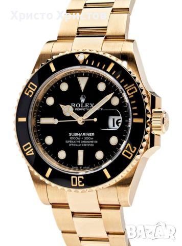 Мъжки луксозен часовник Rolex Submariner 41 mm 126618LN Yellow Gold Black Dial , снимка 3 - Мъжки - 45506334