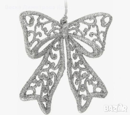 Коледна украса за елха - Блестяща панделка, снимка 5 - Декорация за дома - 52301670