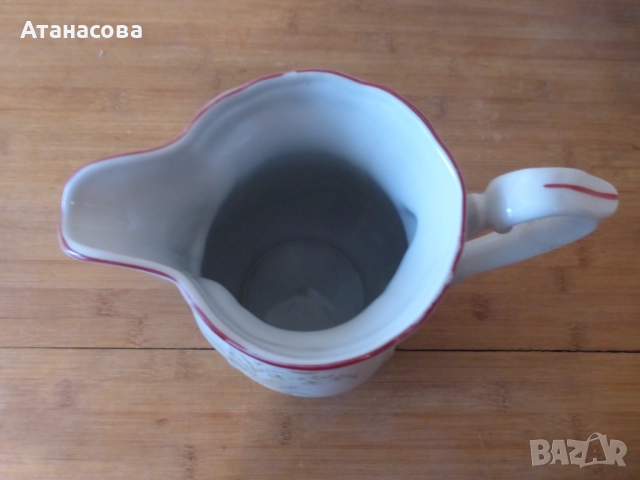 Кана български порцелан Коста Йорданов Видин 1960 г 4, снимка 6 - Аксесоари за кухня - 52589530