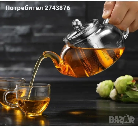Кана за чай с инфузер SYА-120 - 1200 ml, боросиликатно термоустойчиво стъкло , снимка 5 - Аксесоари за кухня - 39579384