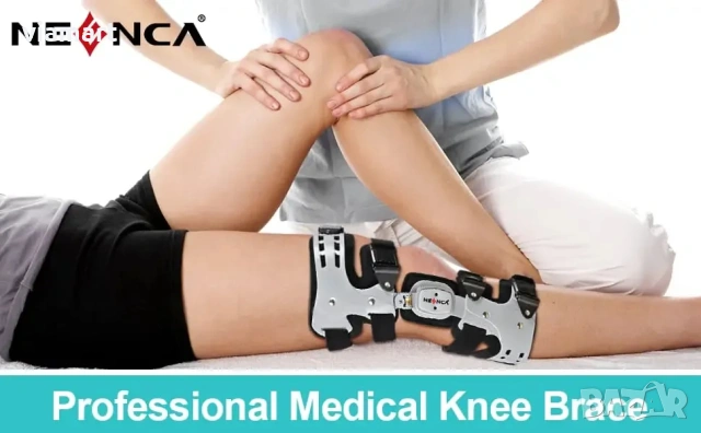 Стабилизираща шина за коляно NEENCA 052, Регулиране ъгъла, Алуминиева рамка, За ляв или десен крак, снимка 5 - Ортези и протези - 54226196