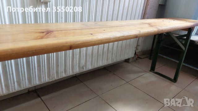 Дървена голяма пейка 2,20 , снимка 5 - Градински мебели, декорация  - 45397087