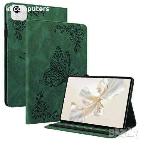Кожен калъф с Протектор за Honor Pad X9a / X9 Pro, Дизайн пеперуда- 6 цвята, снимка 5 - Калъфи, кейсове - 52331852