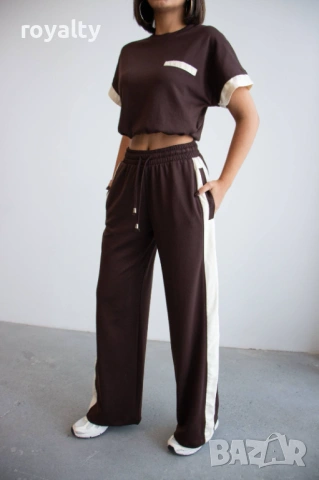 Нов Кафяв Дамски Комплект , снимка 4 - Комплекти - 53997693